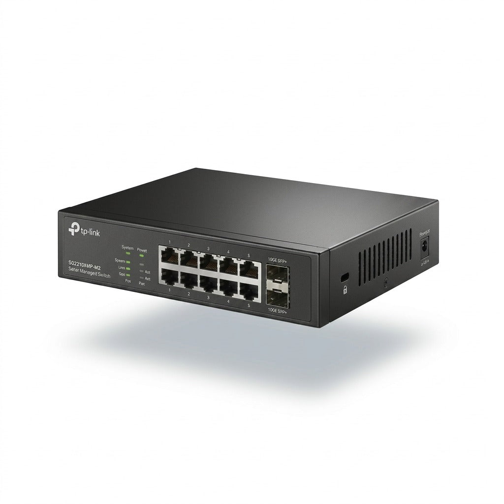 TP-Link Omada SG2210XMP-M2 8-port 2.5G PoE+ and dual 10G SFP+ smart desktop network switch